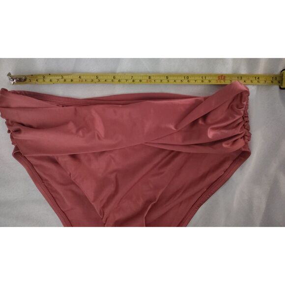 NWT LA BLANCA Earth Goddess Mid-Waist Twist Front Bikini Bottom Size 4 Sienna - Picture 8 of 8